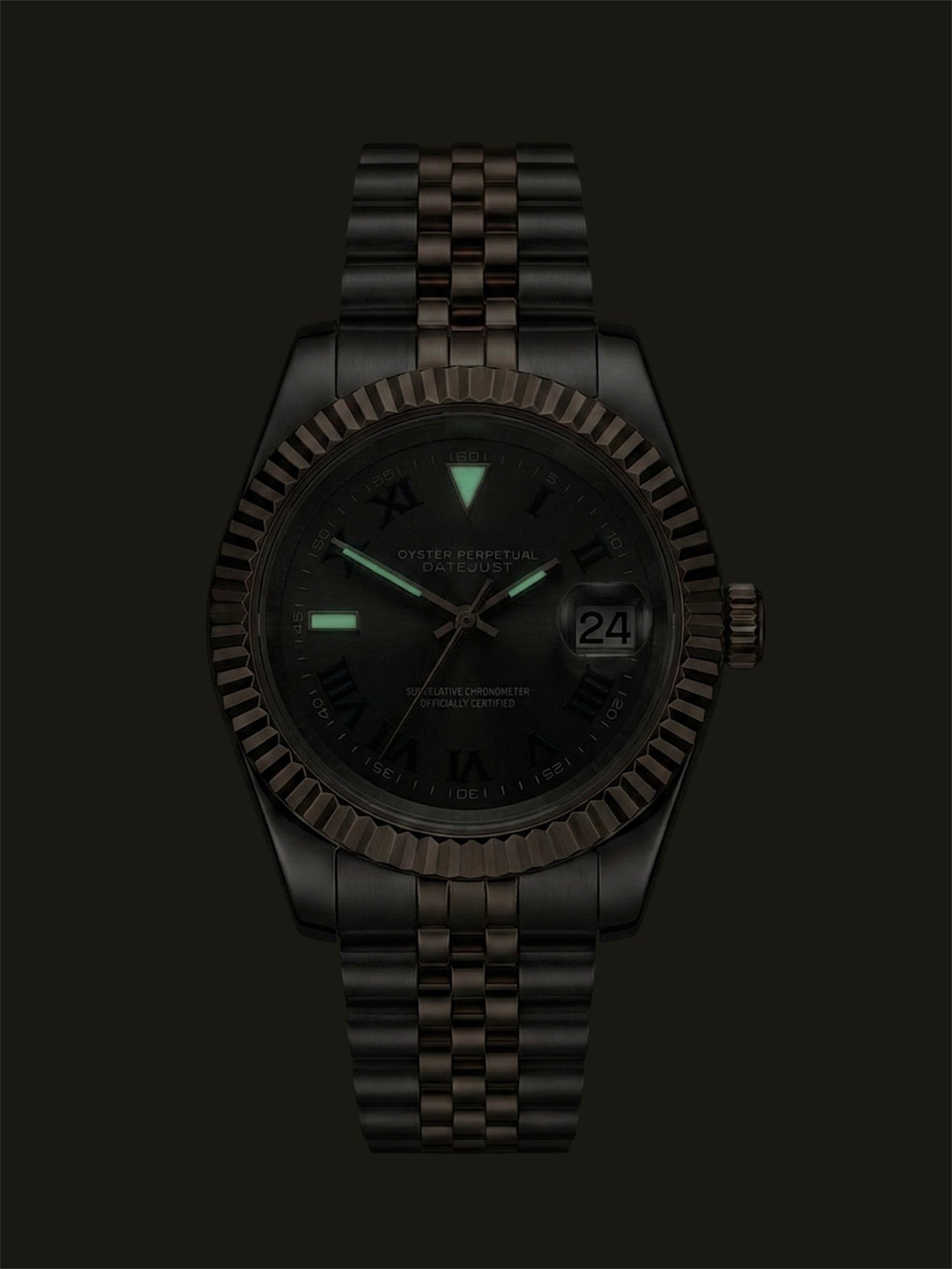 Wimbledon Rose Gold - Two-Tone Datejust Mod
