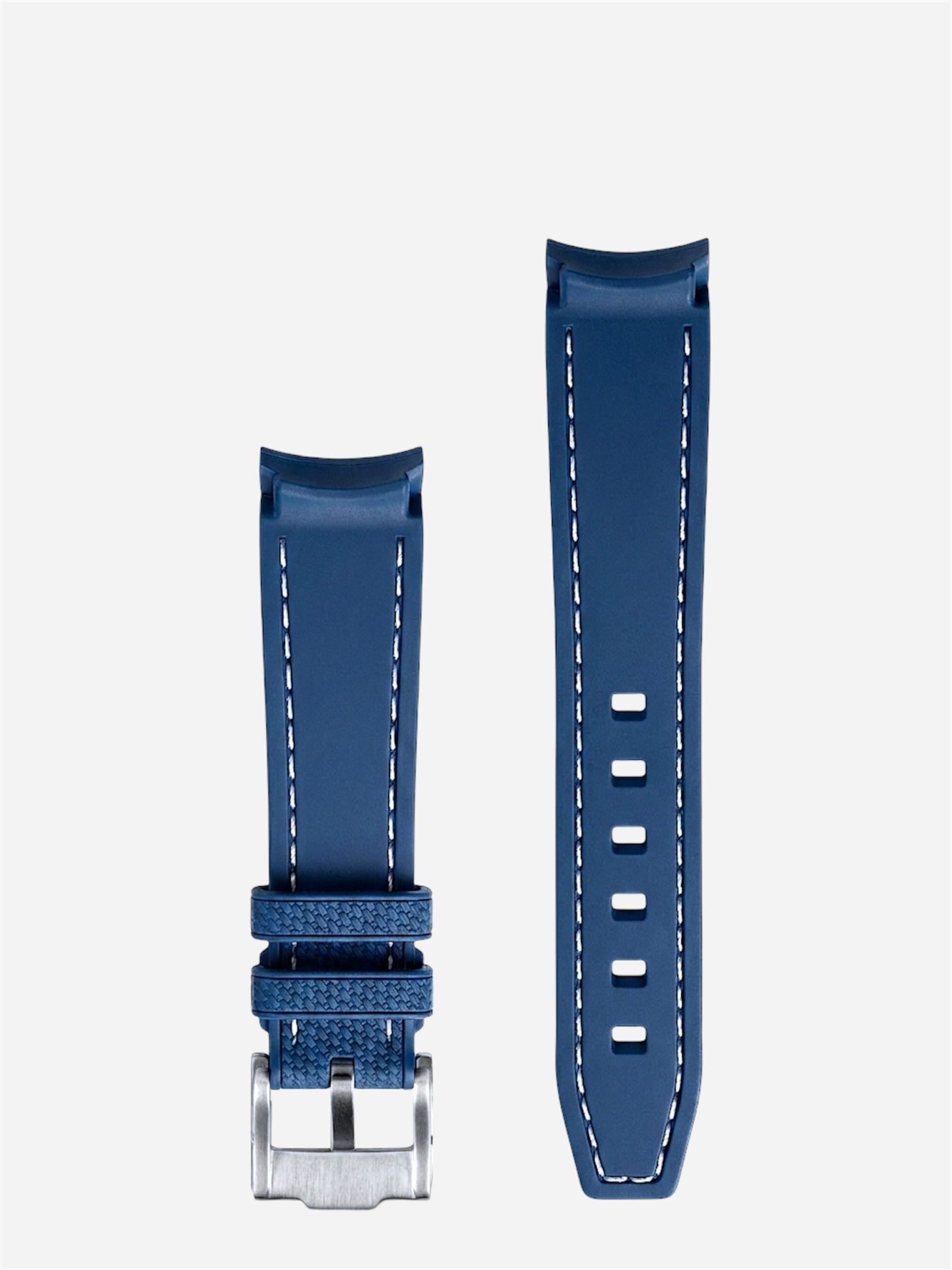 WristSwitch Rubber Band with Stitching Blue/White
