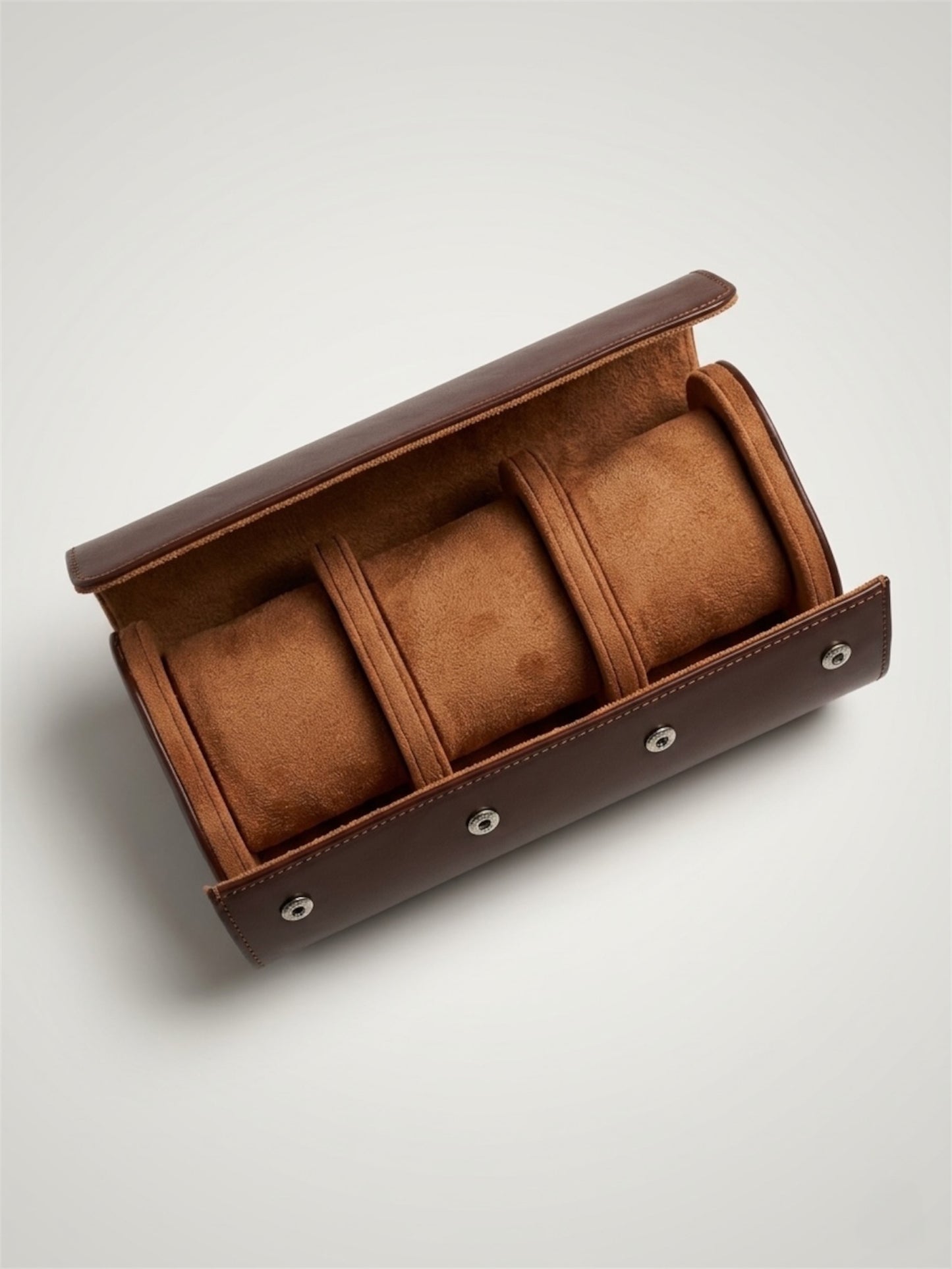 Triple travel case in leather
