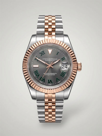 Wimbledon Rose Gold - Two-Tone Datejust Mod