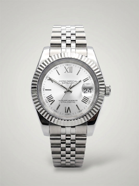 Vit Romersk - Datejust Mod