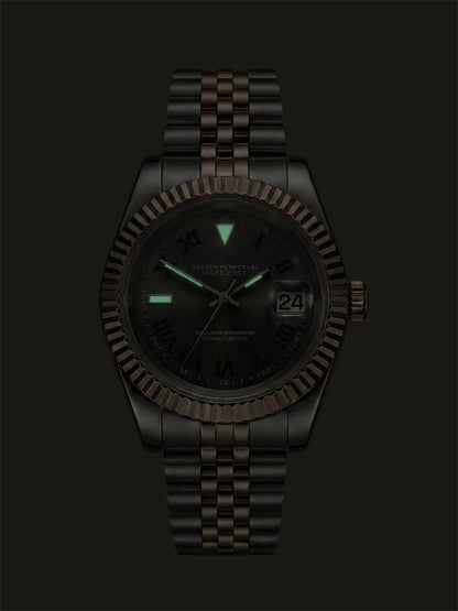 Wimbledon Rose Gold - Two-Tone Datejust Mod