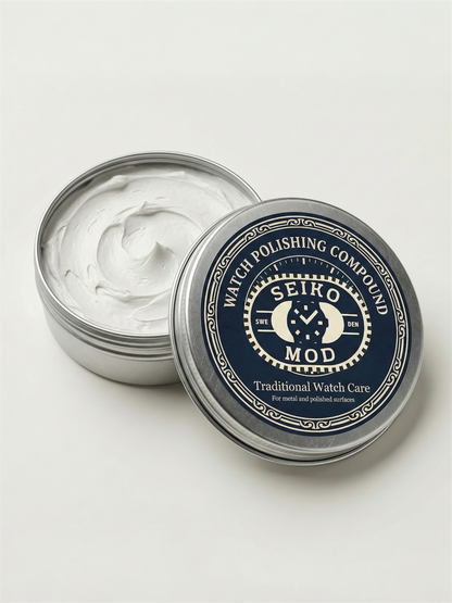 Watch polishing cream with cloth