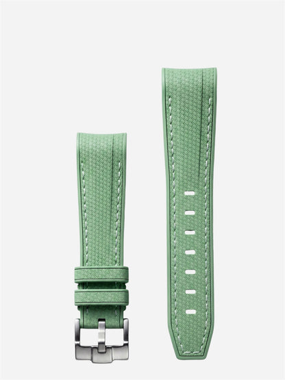 WristSwitch Rubber Strap with Stitching Mint Green/White