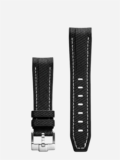 WristSwitch Rubber Band with Stitching Black/White