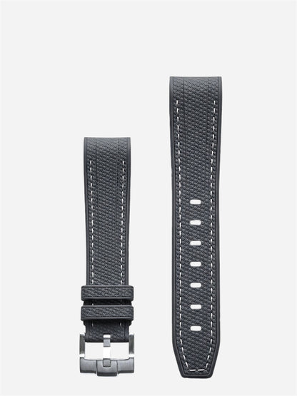 WristSwitch Gummiband med stygn Mörkgrå/Vit