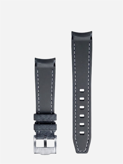 WristSwitch Gummiband med stygn Mörkgrå/Vit