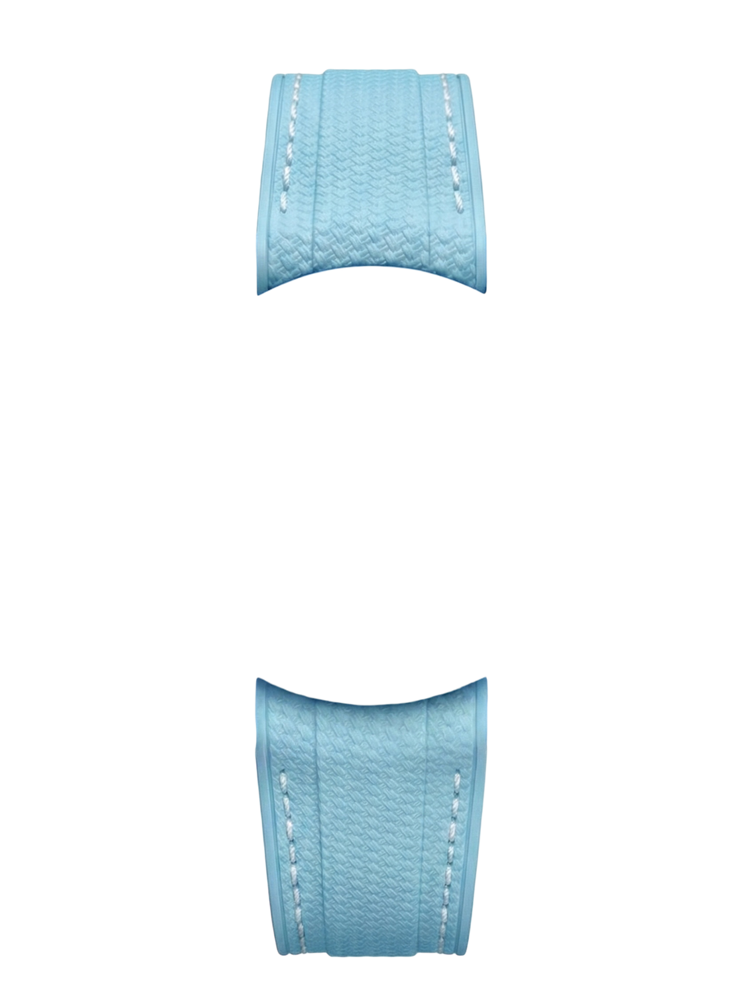 WristSwitch Rubber Band with stitching Light Blue/White