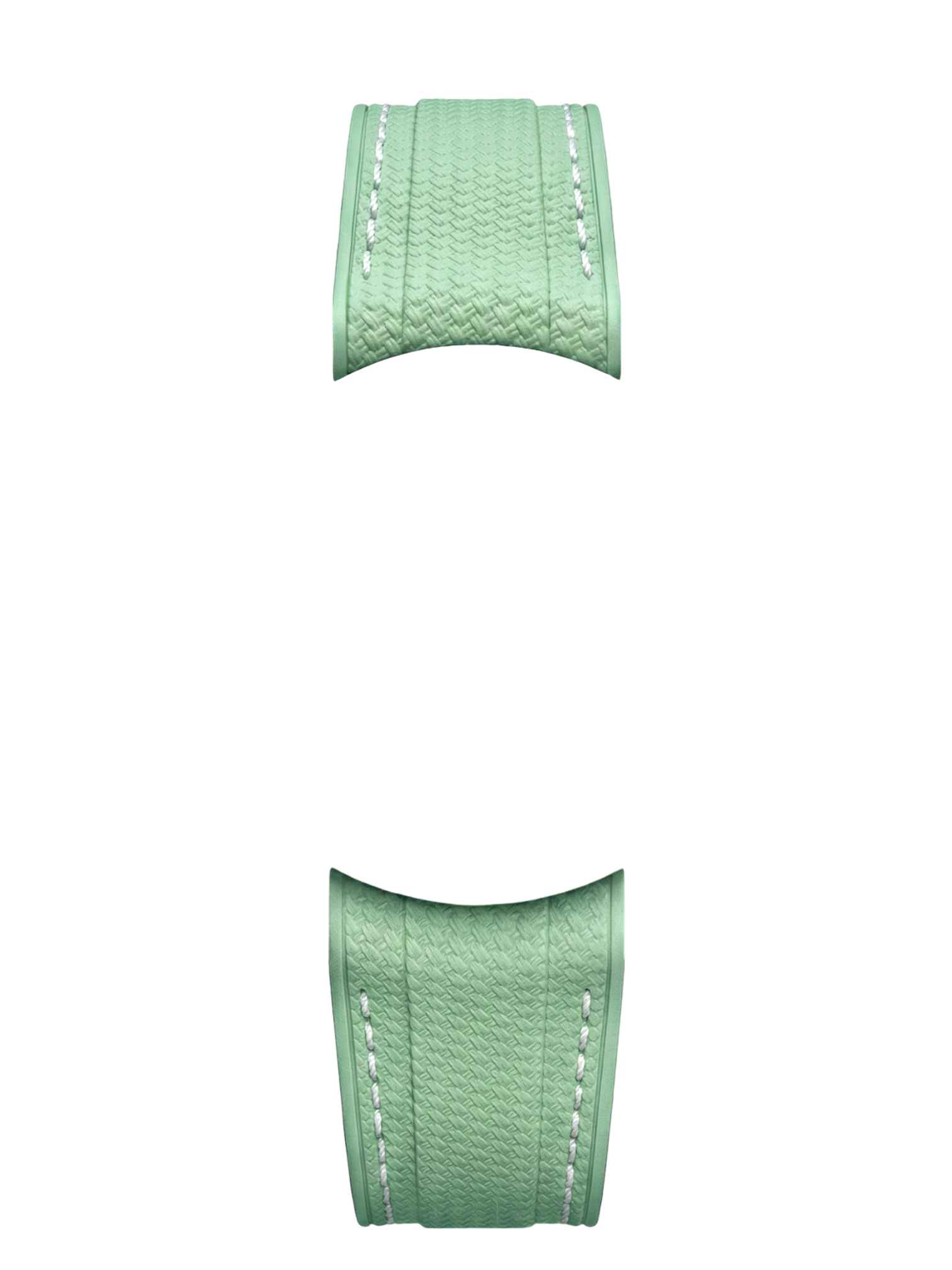 WristSwitch Rubber Strap with Stitching Mint Green/White