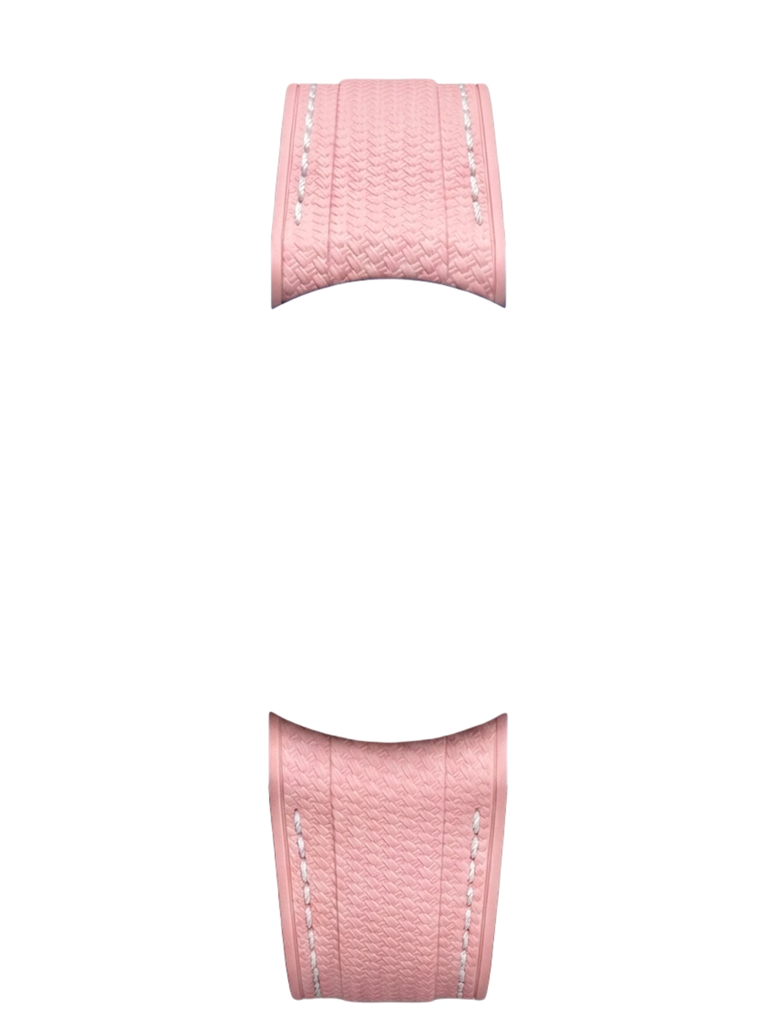 WristSwitch Rubber Strap with Stitching Pink/White