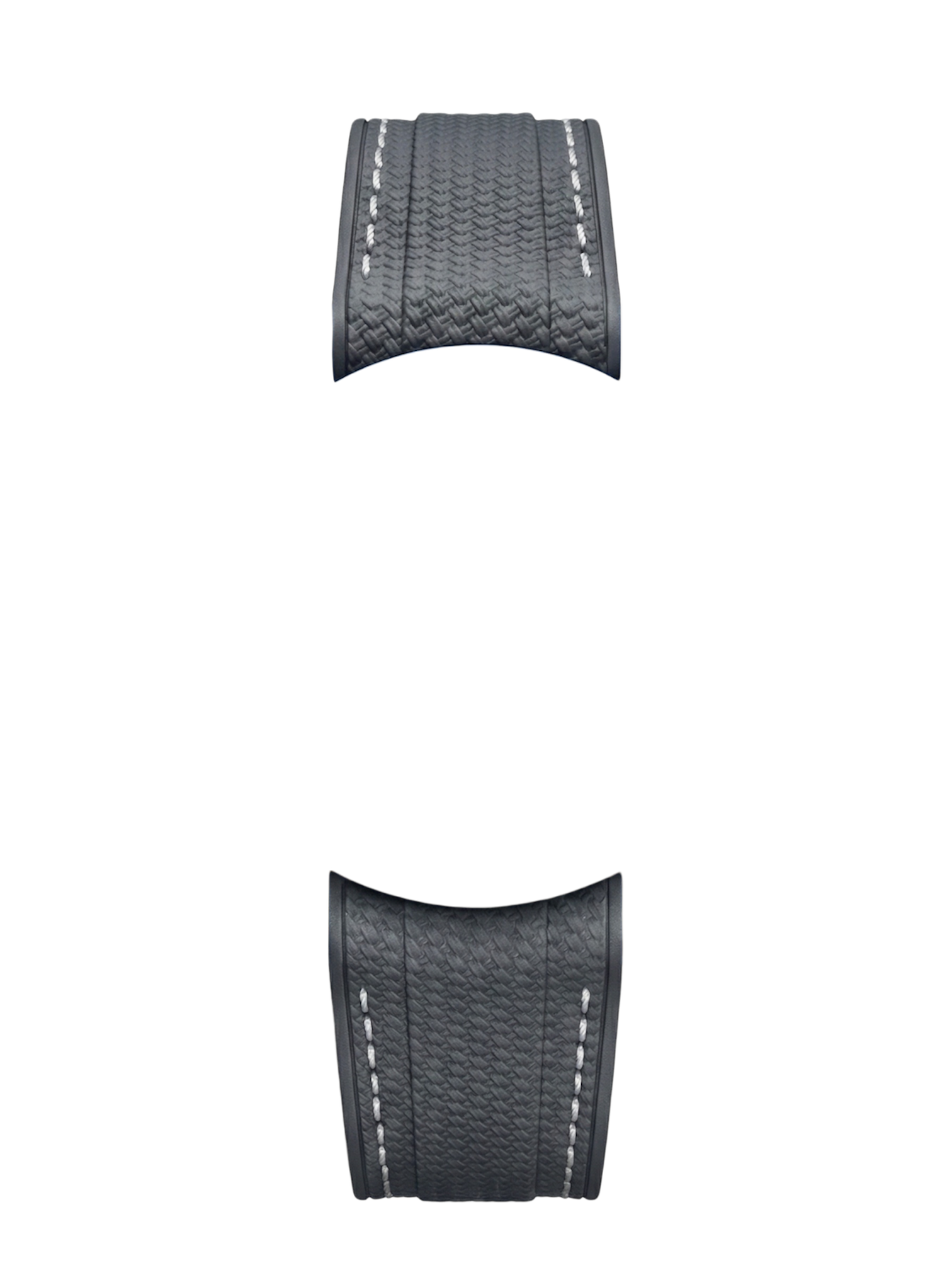 WristSwitch Rubber Strap with Stitching Dark Gray/White