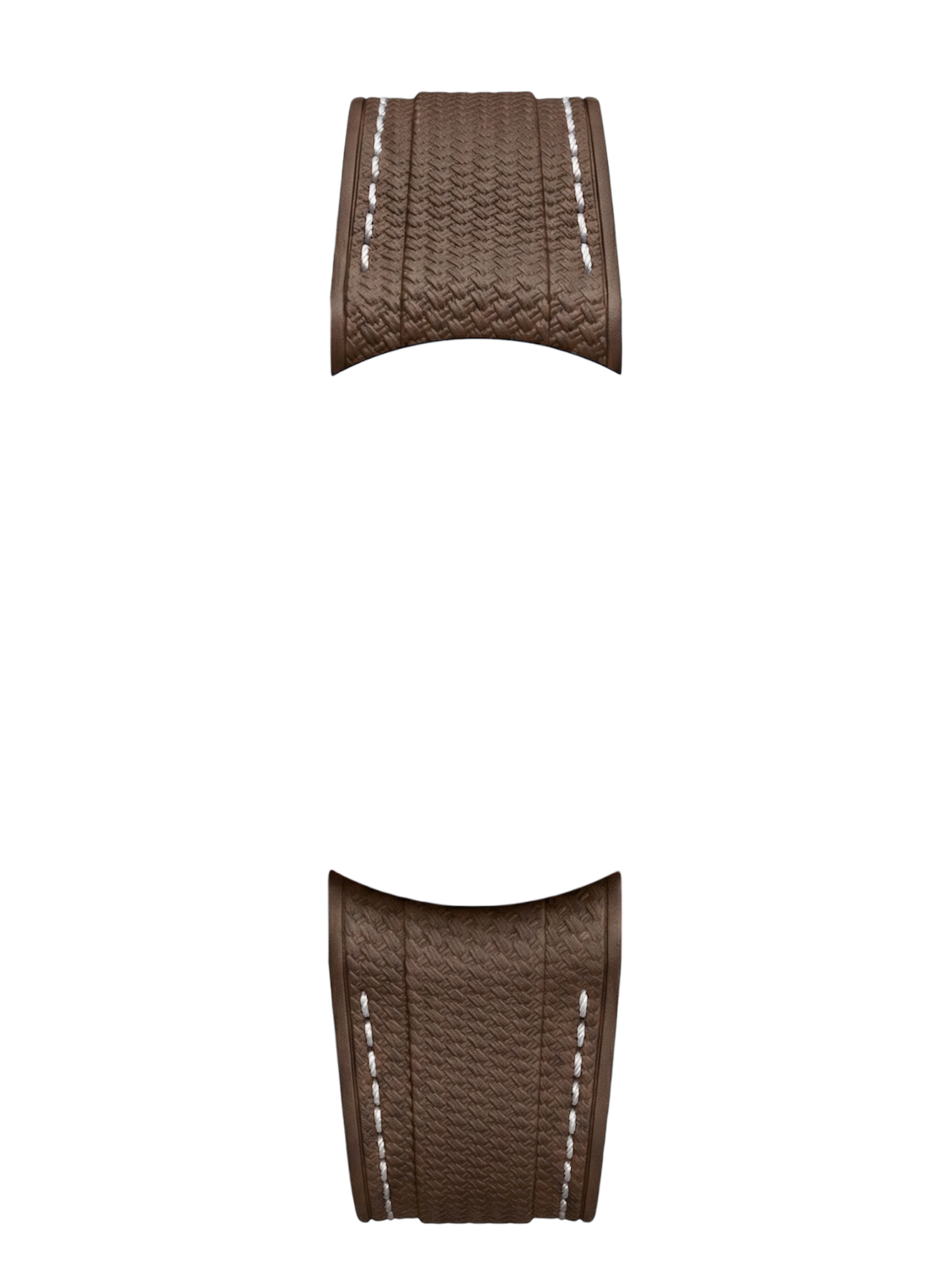 WristSwitch Rubber band with stitching Brown/White