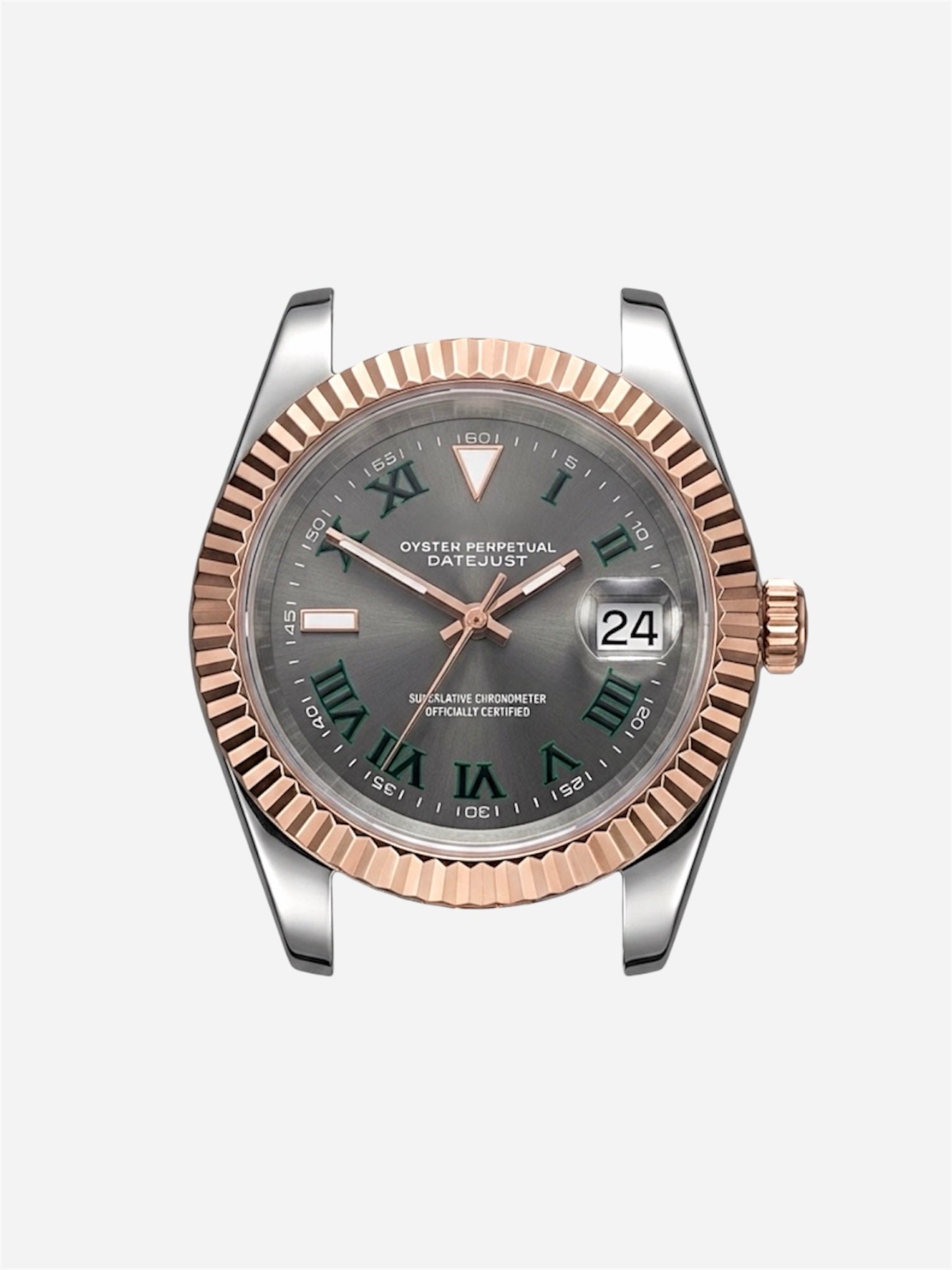 Wimbledon Rose Gold - Two-Tone Datejust Mod
