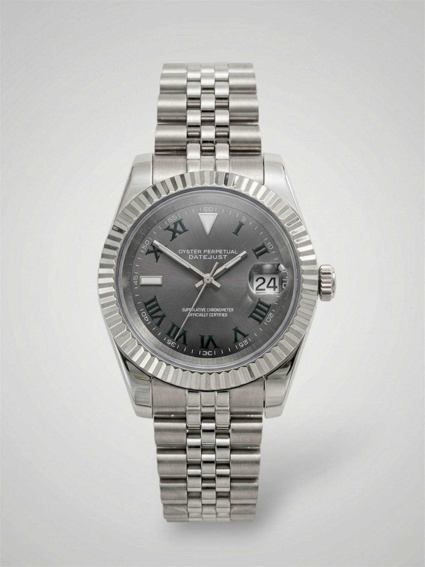 Wimbledon Silver - Datejust Mod