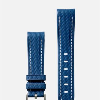 WristSwitch Gummiband med stygn Blå/Vit