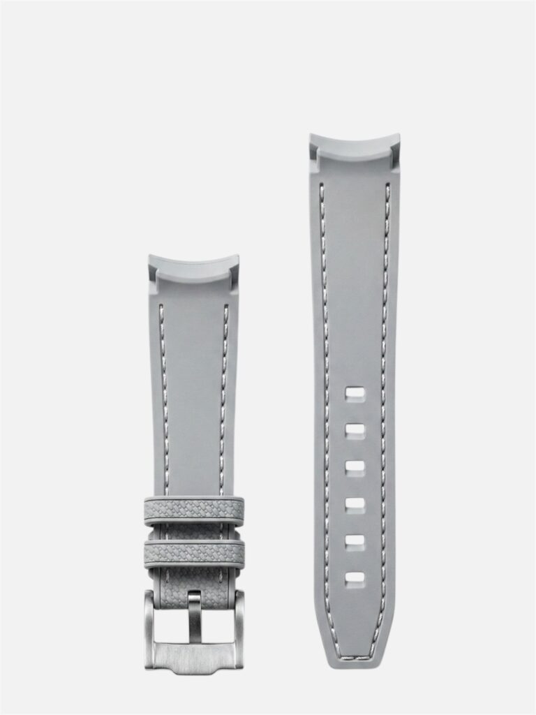 WristSwitch Gummiband med stygn Ljusgrå/Vit