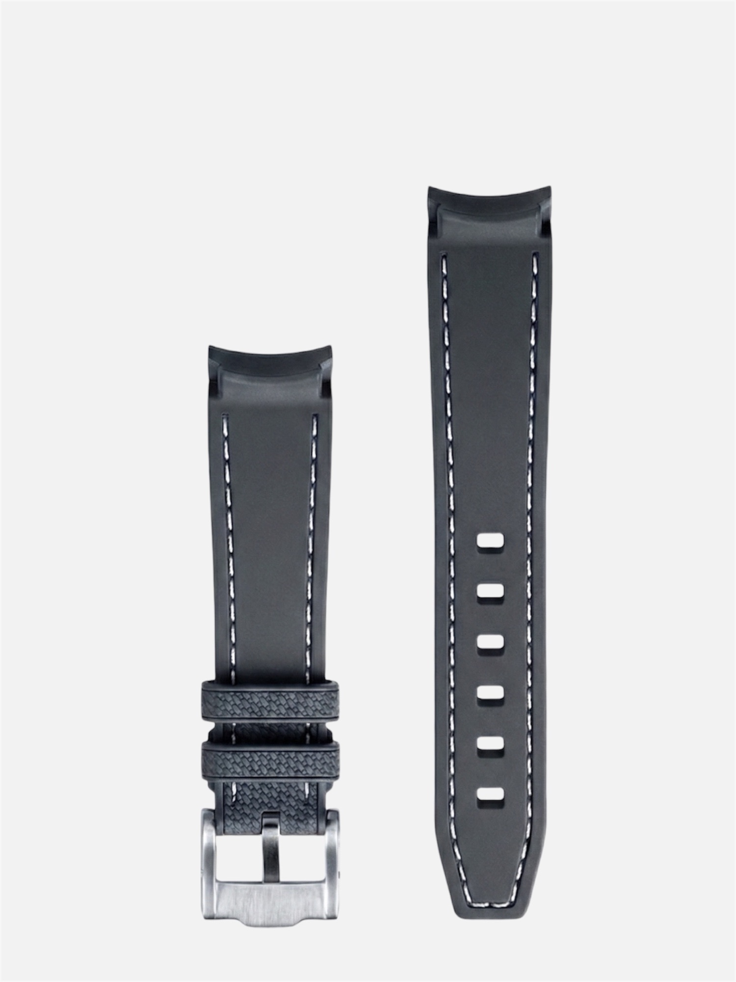 WristSwitch Gummiband med stygn Mörkgrå/Vit