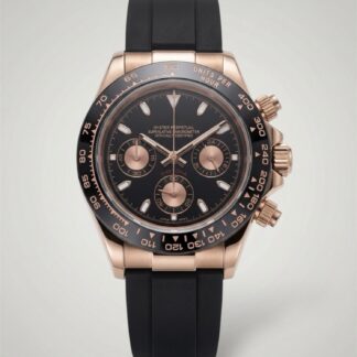 Black Rose Gold Sport Strap – Daytona Mod